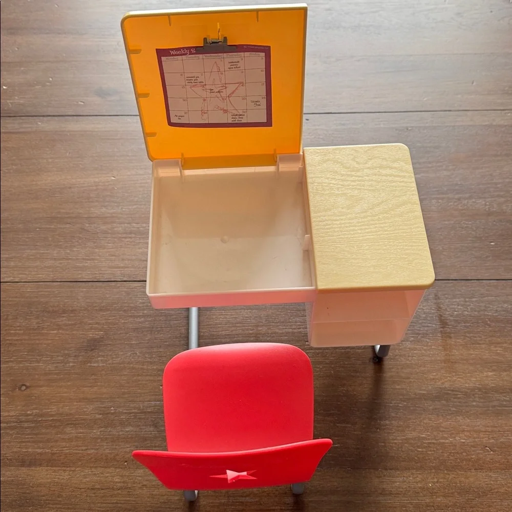 American Girl Doll School Flip-Top School Desk and Chair for 18-inch dolls.